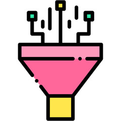 Web Filter Funnel and User Interface Icon