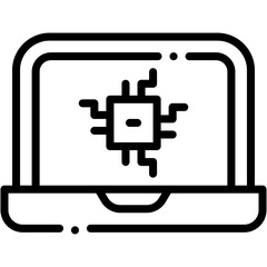 Computer Technology and Artificial Intelligence Icon