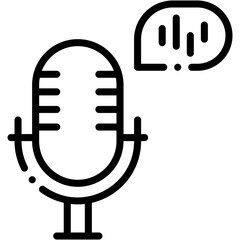 Microphone and Voice Recording Technology Icon