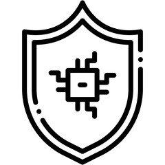 Security Shield and Digital Protection Icon