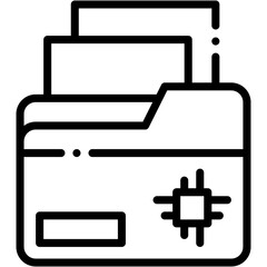 Data Folder and File Storage Icon