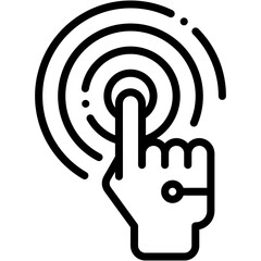 Touch Screen Tap and Digital Interaction Icon