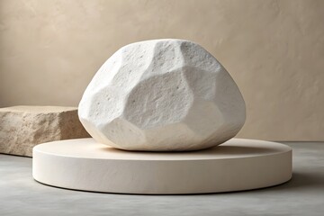 white stones on white background