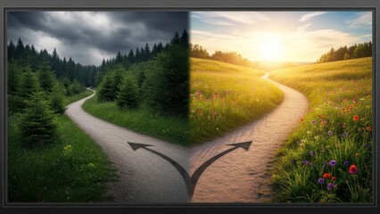 Navigating uncertainty the diverging paths of opportunity in life's journey