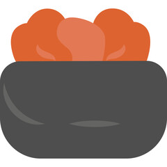 Icon of Salmon Roe Gunkan Maki Sushi © ayra