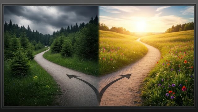 Navigating uncertainty the diverging paths of opportunity in life's journey