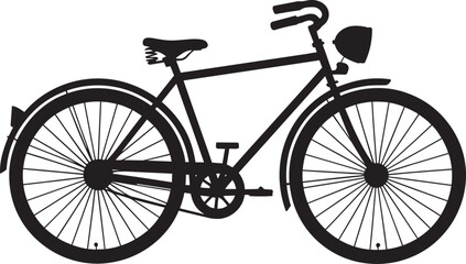 Vintage bicycle vector illustration, classic silhouette with timeless appeal and retro design style © MC Creative