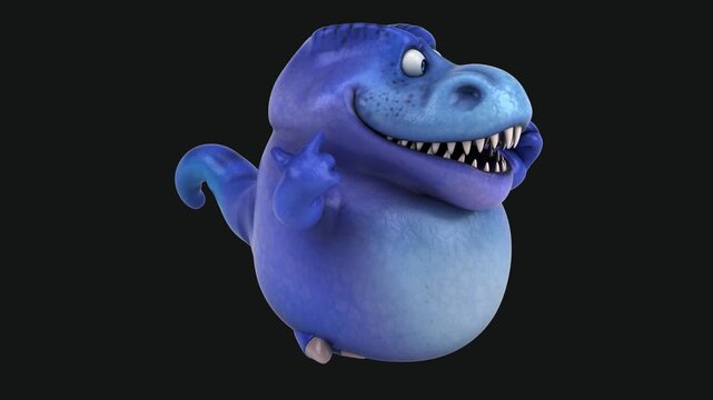 Fun 3D cartoon dino (with alpha channel)