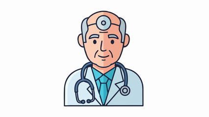 Fototapeta premium Friendly doctor portrait with stethoscope and head mirror