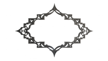 Intricate ornamental frame on black background