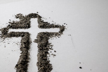 Ash Cross Symbol for Ash Wednesday