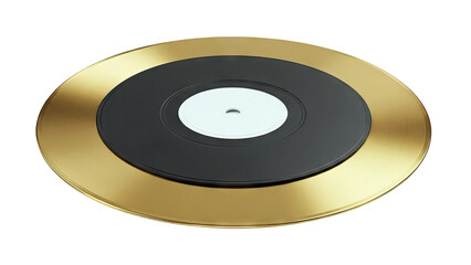 Gold and Black Vinyl Record