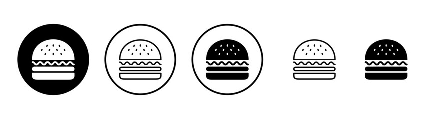 Fototapeta premium Burger icon vector. burger sign and symbol. hamburger