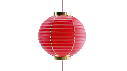 Red and Gold Japanese Lantern