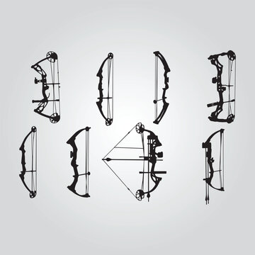 Bundle Compound Bow Archery Bow for Hunting Silhouette