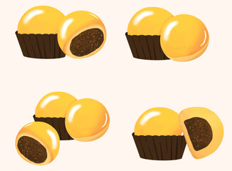 Nastar hand drawn illustration Eid Raya