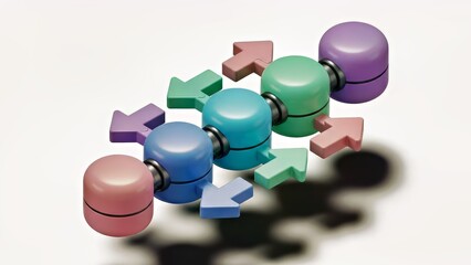 Connected Spheres With Arrows Representing Process Flow and Data Exchange.jpg