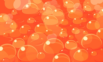 煮えたぎる赤い液体のイラスト