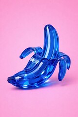Surreal Glass Banana Isolated Photorealism