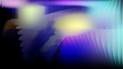 Obraz premium Abstract futuristic background digital flowing wave bright yellow blue purple color gradient art vector illustration.