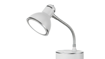Modern White Desk Lamp with Adjustable Gooseneck