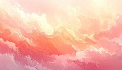 Abstract pink and peach liquid marble texture background