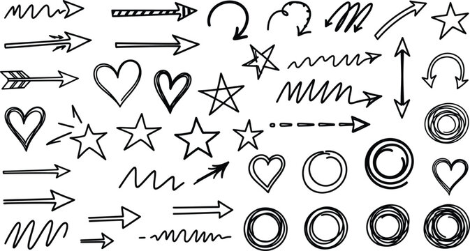Icon cute background line flower element hand heart pattern star drawn. Background icon cute cloud vector sticker crayon cartoon child children arrow sketch summer school 