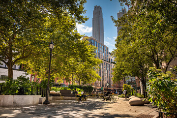 New York City West Village people at outdoor park in Manhattan © Cavan