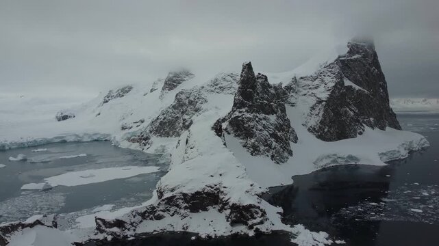 Aerial View of Perez Cape, Antarctica