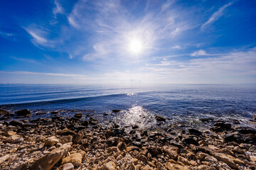 Sun Star Over the Mediterranean Sea