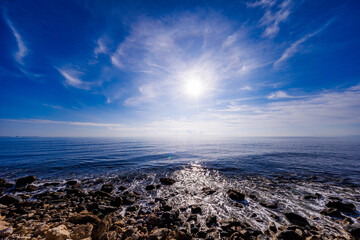 High Sun Over Rocky Mediterranean Coast