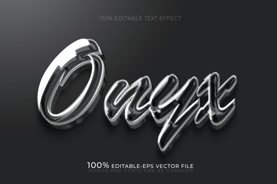 Onyx Luxury 3D Chrome Editable Text Effect