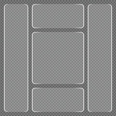 Transparent Grid Layout with Rectangular Frames Design