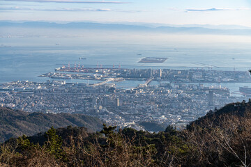 神戸六甲山からの眺望
