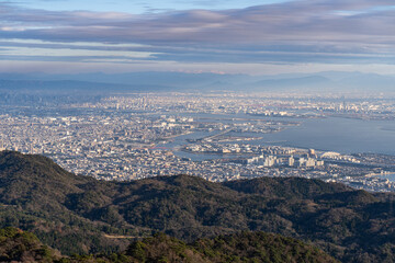 神戸六甲山からの眺望