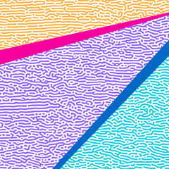 Abstract Colorful Lines Turing Pattern Rough Design Reaction Diffusion Background Vector. Good for Wallpaper, Cover Design, Poster 