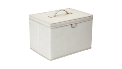 Storage box with a handle isolated on transparent background