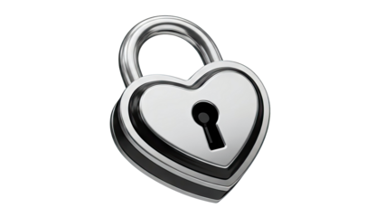 Heart-shaped padlock