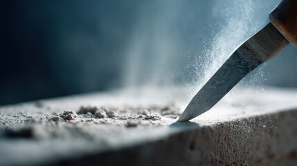 a sharp tool for sharpening stone