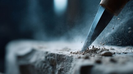 a sharp tool for sharpening stone