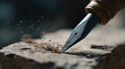 a sharp tool for sharpening stone