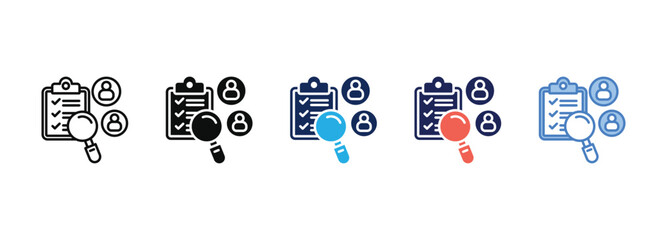 performance review icon collection with multiple styles