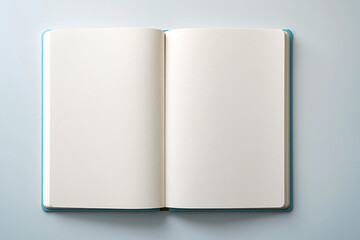 Open White Notebook with Blank Pages Generative AI

