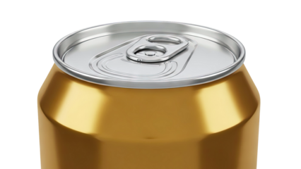 Gold Beverage Can with Pull Tab