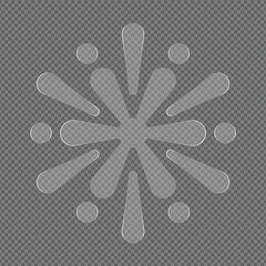 Abstract Snowflake Design Isolated on Transparent Background