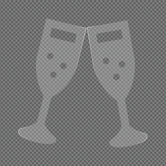 Two Wine Glasses Clinking Celebration Toast Cheers