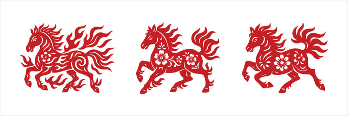 year of fire horse paper cutting © James
