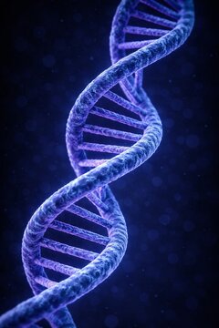 Futuristic Genetic DNA Helix &ndash; Medical Research, Molecular Biology, Biotechnology Science Background