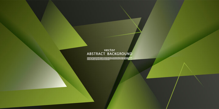 Abstract paper cut banner background with green pattern concept design. Cool banner with triangle style design. EPS10 vector. - Powered by Adobe