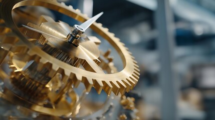 Mechanical clock mechanism in operation, gears turning steadily and evenly, representing accuracy, endurance, and finely tuned engineering processes. cinematic color correction, natural uneven